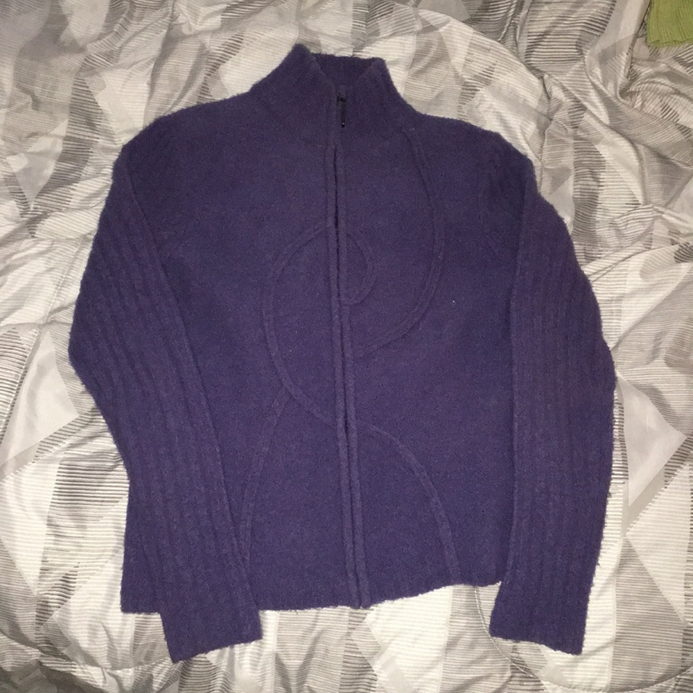 Purple Alexandra Bartlett Zip up Sweater size M